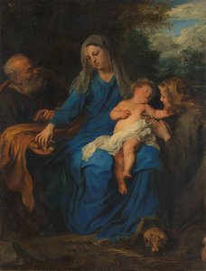 The Holy Family with a Female Saint in Adoration