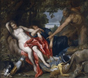 Diana and Her Nymph Surprised by Satyr by Anthony van Dyck