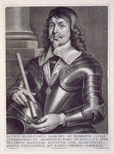 Portrait of James Hamilton, 1st Duke of Hamilton, engraved by Joannes Meyssens by Anthony van Dyck