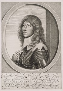 Portrait of Prince Rupert, Count Palatine of the Rhine and Duke of Bavaria, engraved by William Faithorne by Anthony van Dyck