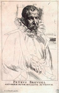 Portrait of the artist Pieter Bruegel the Younger, 1564-1636, early 17th century by Anthony van Dyck