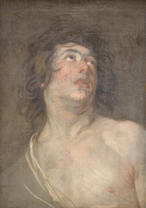 Study Head of a Young Man Looking Upwards. St Sebastian by Anthony van Dyck