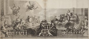 Design of Centre Panel of Ceiling of the Grand Gallery of the Palais Royal, engraved by Nicolas Henri Tardieu