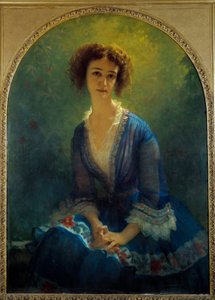 Portrait of the Countess Eugene Pastre, nee Celine de Beaulaincourt by Antoine Auguste Ernest Herbert or Hebert
