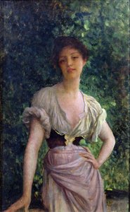 The Washerwoman by Antoine Auguste Ernest Herbert or Hebert