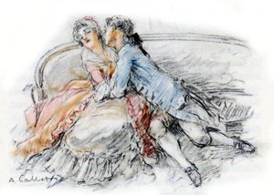Werther kisses Charlotte