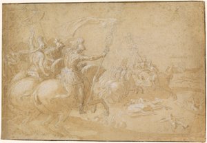 Ancient Roman Warriors Riding into Battle