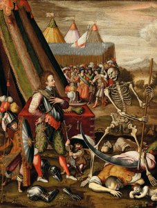 The Dialogue of the Prince with Death. Allegory of the Horrors of War by Antoine Caron