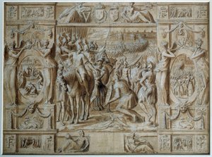The Submission of Milan (Drawing by Antoine Caron)