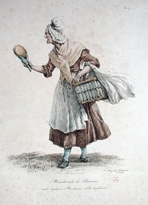 The Pastry Seller, number 4 from The Cries of Paris series, engraved by Francois Seraphin Delpech by Antoine Charles Horace Vernet