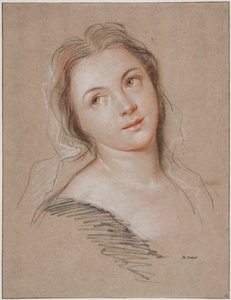 A Young Woman, Looking over Her Shoulder by Antoine Coypel