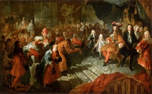 Louis XIV Receiving the Persian Ambassador in the Galerie des Glaces at Versailles by Antoine Coypel