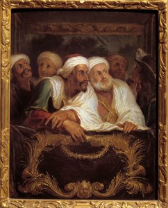Moroccan ambassador Mohamed Temin attending a show in a lodge of the Italian comedy in Paris in February 1682 by Antoine Coypel