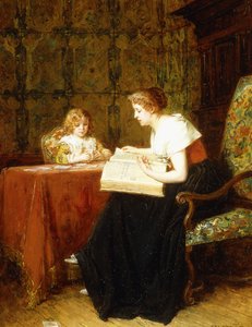 The Evening Hour by Antoine Emile Plassan