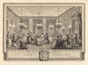 The Fancy Ball by Antoine Jean Duclos after Augustin de Saint Aubin