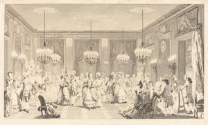 The Elegant Ball by Antoine Jean Duclos after Augustin de Saint Aubin