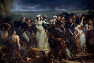 Embarkment of Marie Therese of France, Duchess of Angouleme called Madame Royale in Pauillac the 2/04/1815 for England by Antoine Jean Gros