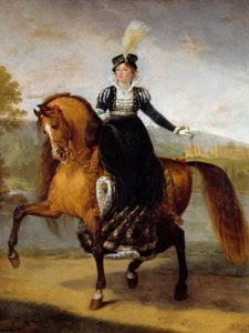 Equestrian Portrait of Catherine of Württemberg, Wife of Jerome Bonaparte, Queen of Westphalia