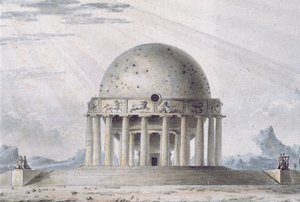 Design for a House for a Cosmopolite, 1783 (detail) by Antoine Laurent Thomas Vaudoyer
