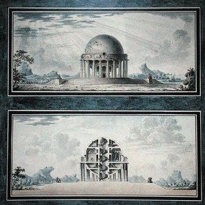 Design for a House for a Cosmopolite (detail) by Antoine Laurent Thomas Vaudoyer