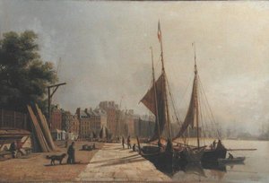 Early Morning Quayside, Le Havre (c.1853)