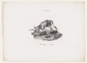 A Deer and a Lynx by Antoine Louis Barye