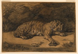 A Tiger and A Tortoise by Antoine Louis Barye