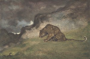 Leopard Watching Serpent, 1810-75 by Antoine Louis Barye