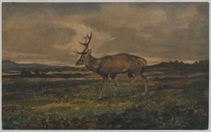 Stag Walking by Antoine Louis Barye