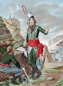 Francois Severin Marceau-Desgraviers (1769-1896) French revolutionary soldier: republican army of La Vendee: fought at Fleurus, Mainz, Mannheim and Coblenz. Mortally wounded Altenkirchen. by Antoine Louis Francois (after) Sergent Marceau