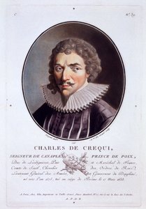 Charles de Crequi, from Portraits of Great Men, Illustrious Women, and Memorable Subjects of France, published by Pierre Blin, 1786-92, Paris by Antoine Louis Francois Sergent Marceau