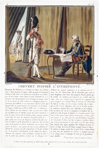 Francois Chevert (1695-1769) Inspires Courage, Engraved by Jean Baptiste Morret, 1789