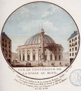 View of the Outside of the Wheat Market, Paris Built by Le Camus de Mézières Between 1763 and 1766, Today the Stock Exchange in Paris