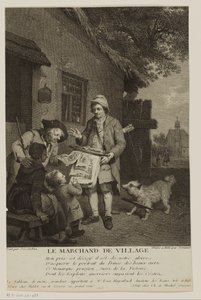 Traveling Print Seller in a Village (Le Marchand de Village) by Antoine Louis Romanet