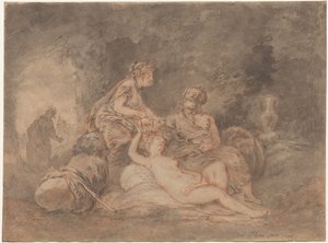 Lot and His Daughters by Antoine Pesne