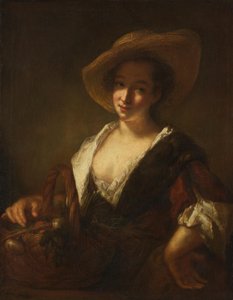 Girl with a Vegetable Basket by Antoine Pesne