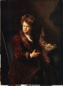 Portrait of the Jeweler Johann Melchior Dinglinger by Antoine Pesne