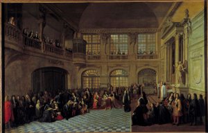 King Louis XIV Receiving the Oath of the Marquis de Dangeau by Antoine Pezey