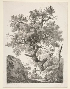 Untitled [Man Seated by Tree] by Antoine Pierre Mongin