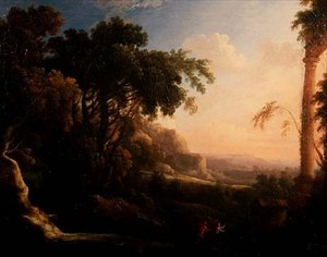 Pan and Syrinx in an Arcadian Landscape