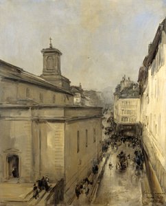 View of the Church of Notre Dame de Lorette and the Rue Fléchier, Paris