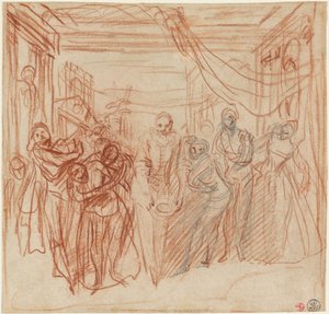 Italian Comedians Taking Their Bows by Antoine Watteau