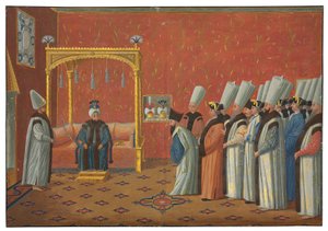 The Presentation of the Count de Vergennes to Sultan Uthman III in the Throne Room of the Topkapi Palace