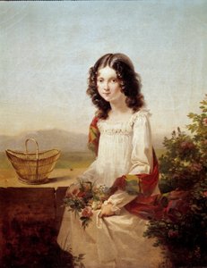 Portrait of Lise Aubin de Fougerais by Antoinette Cecile Hortense Lescot Haudebourt