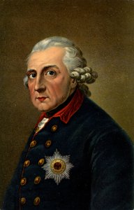 History. Germany. Frederick II the Great. Illustration inspired from a portrait by Anton Graff (1780), Germany, c.1900