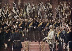 King Wilhelm I of Prussia Proclaimed Emperor of a United Germany, Versailles, France by Anton Alexander von (after) Werner