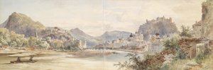 Panorama of the City of Salzburg with Hohensalzburg Fortress by Anton Altmann