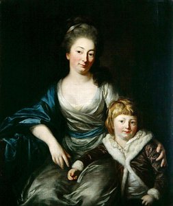 Johanna Amalie, Countess Senfft von Pilsach with her son Henry