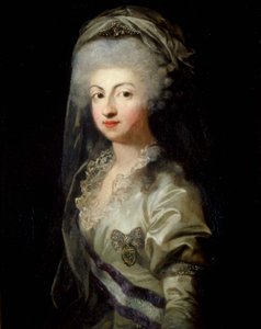 Portrait of Princess Maria Carolina of Bourbon with Diadem by Anton Graff