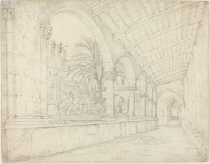 The Cloister of Santa Maria di Gesù at Palermo by Anton Hallmann